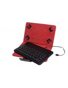 Phoenix Technologies PHKEYCASE7-8 teclado para móvil Negro, Rojo