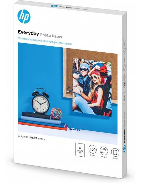 HP Papel fotográfico con brillo Everyday - 100 hojas A4 210 x 297 mm