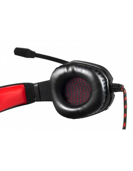 Mars Gaming MH2 auricular y casco Auriculares Diadema Negro, Rojo
