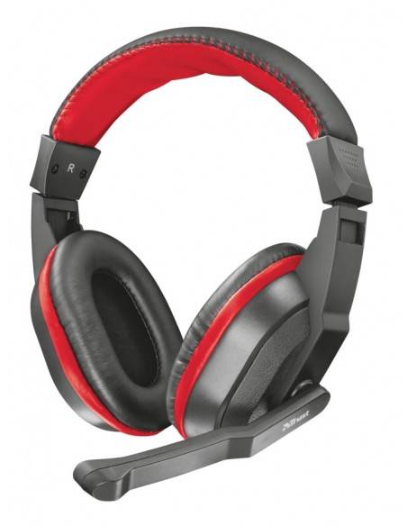 Trust 21953 auricular y casco Auriculares Diadema Conector de 3,5 mm Negro, Rojo