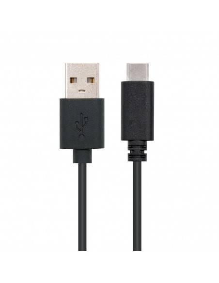 Nanocable USB 2.0, 1m cable USB USB C USB A Negro
