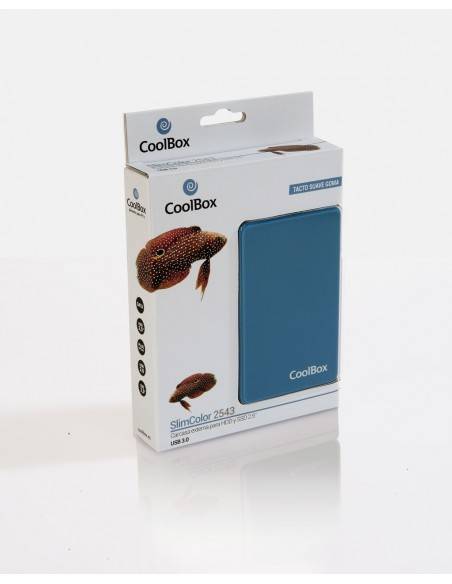 CoolBox SlimColor 2543 Carcasa de disco duro SSD Azul 2.5"