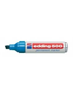 Edding 500 marcador permanente Punta de cincel Azul 10 pieza(s)