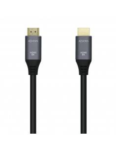 AISENS Cable HDMI V2.1 Ultra Alta Velocidad   HEC 8k@60Hz 48Gbps, A M-A M, Gris Negro, 0.5m
