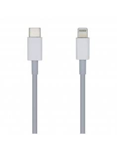 AISENS Cable USB 2.0 USB-С A Lightning PD 2A, Lightning M-USB-С M, Blanco, 2.0m