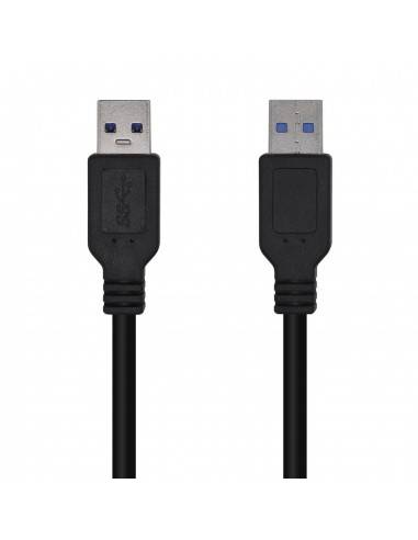 AISENS Cable USB 3.0, Tipo A M-A M, Negro, 1.0m