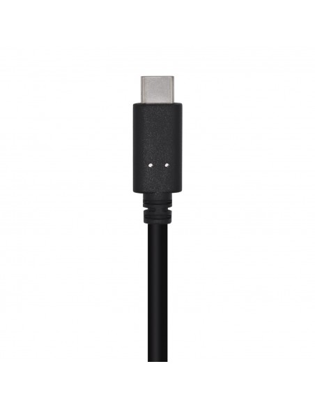 AISENS Cable USB 3.1 Gen 2 10 Gbps 3 A, Tipo C M-A M, Negro, 0.5m