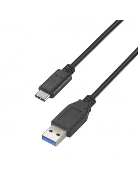 AISENS Cable USB 3.1 Gen 2 10 Gbps 3 A, Tipo C M-A M, Negro, 1.5m