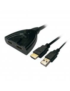 AISENS A123-0128 cable HDMI 0,5 m HDMI tipo A (Estándar) 2 x HDMI Type A (Standard) Negro