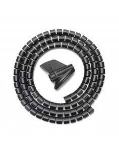 AISENS Organizador de cable en espiral 25mm, Negro, 1.0m