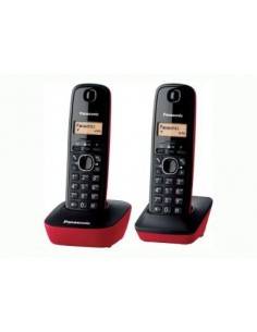 Panasonic KX-TG1612 Teléfono DECT Identificador de llamadas Negro, Rojo
