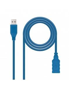 Nanocable CABLE USB 3.0, TIPO A M-A H, AZUL, 2.0 M