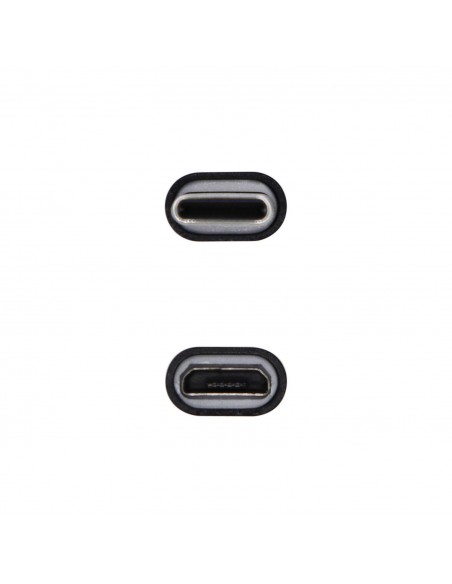 AISENS Mini Adaptador USB-С USB 2.0, Tipo Micro-B H-USB-С M, Negro