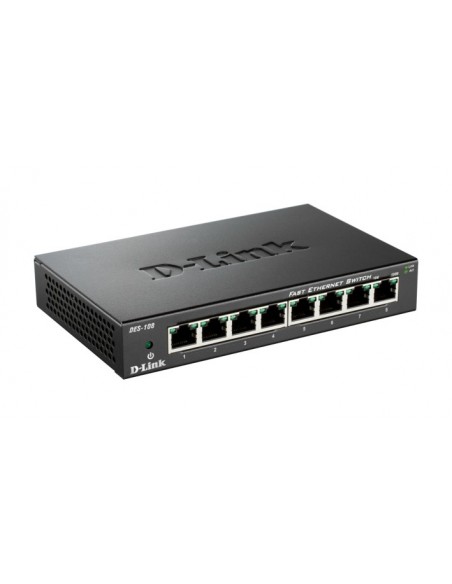 D-Link DES-108 switch No administrado Fast Ethernet (10 100) Negro