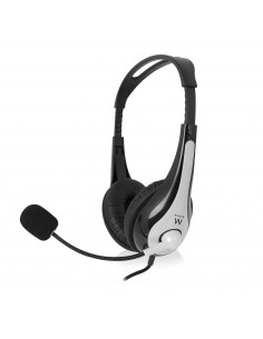 Ewent EW3565 auricular y casco Auriculares Diadema USB tipo A Negro, Blanco