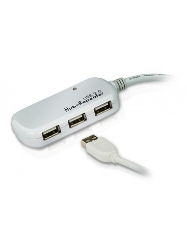 ATEN Cable extensor USB 2.0 de 12 m con hub de cuatro puertos (soporta conexión en cadena hasta 60 m)