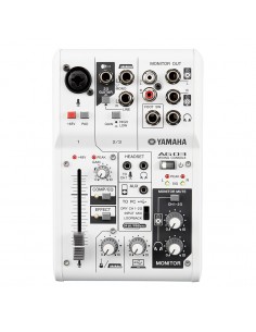 Yamaha AG03 mezclador DJ 3 canales Blanco