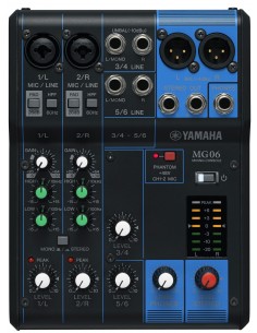 Yamaha MG06 mezclador DJ 6 canales Negro