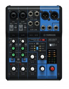 Yamaha MG06X mezclador DJ 6 canales Negro