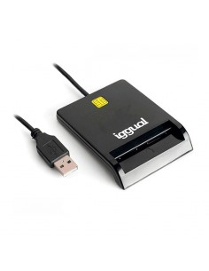 iggual IGG316740 lector de tarjeta magnética Negro USB