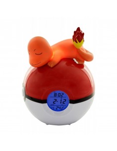 Charmander durmiendo en pokeball reloj despertador lampara led pokemon