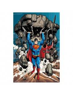 Puzzle 3d lenticular dc comics superman levantando escombros 300 piezas