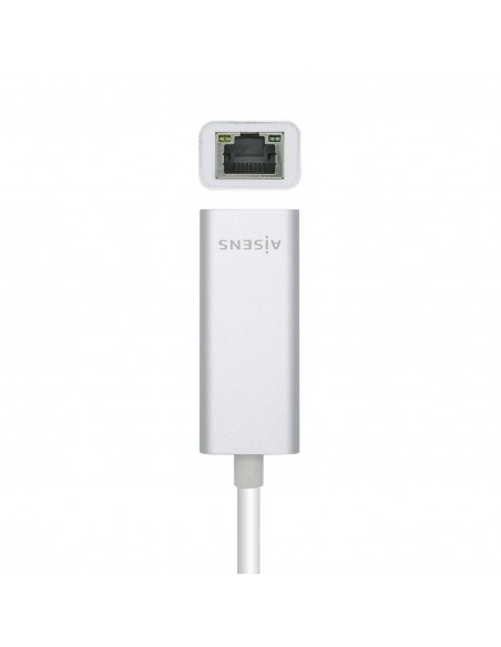 AISENS Conversor USB3.1 Gen1 USB-C A Ethernet Gigabit 10 100 1000 Mbps, 15 cm