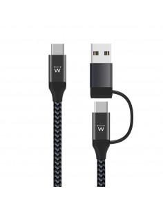 Ewent EW9918 cable USB 1 m USB 3.2 Gen 1 (3.1 Gen 1) USB C Negro