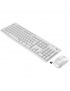 Logitech MK295 teclado RF inalámbrico AZERTY Francés Blanco