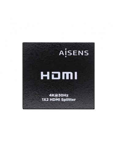 AISENS HDMI Duplicador 4k@30Hz 1x2 Con Alimentación, Negro