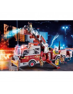 Playmobil vehiculos de rescate: camion de bomberos con escalera