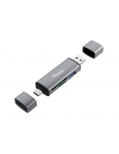 Equip 245460 lector de tarjeta USB 3.2 Gen 1 (3.1 Gen 1) Type-A Type-C Gris