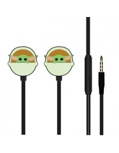 Auriculares Intrauditivos Disney Star Wars Baby Yoda 011/ con Micrófono/ Jack 3.5/ Verdes