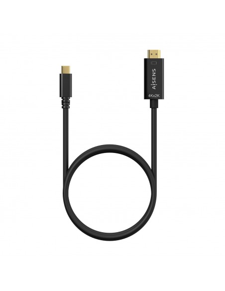 AISENS Cable Conversor USB-C A HDMI 4K@30Hz, USB-C M-HDMI M, Negro, 1.8M