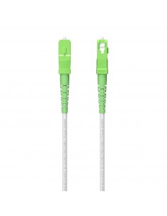 AISENS Cable Fibra Óptica Latiguillo G657A2 3.0 9 125 SMF Simplex CPR DCA LSZH, SC APC-SC APC, Blanco, 60 m