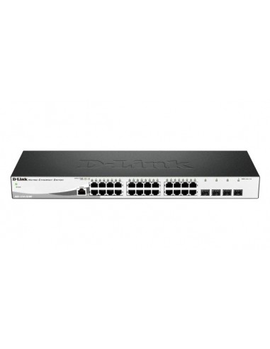 D-Link DGS-1210-28 ME switch Gestionado L2 Gigabit Ethernet (10 100 1000) 1U Negro