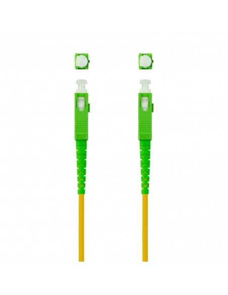 Nanocable Cable de Fibra Óptica SC APC a SC APC Monomodo Simplex LSZH, Amarillo, 3 m