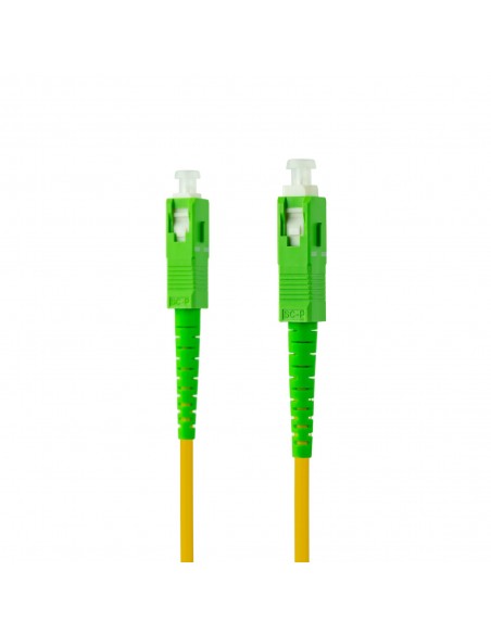 Nanocable Cable de Fibra Óptica SC APC a SC APC Monomodo Simplex LSZH, Amarillo, 20m