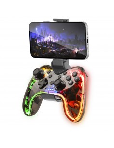 Mars Gaming MGP-BT Gamepad Bluetooth 5.0 RGB Neon Adaptador Smartphone Giroscopio y Vibración Háptica Joysticks Analógicos
