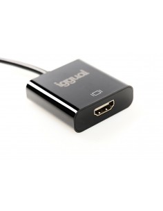iggual IGG318041 adaptador de cable de vídeo 0,25 m DisplayPort HDMI Negro