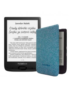 Pocketbook touch lux 5 6pulgadas 8gb ink negro + funda shell series gris azulado gratis