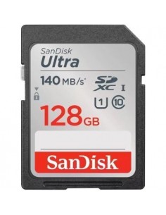Tarjeta de Memoria SanDisk Ultra 128GB SD HC UHS-I - SDXC/ Clase 10/ 140MBs