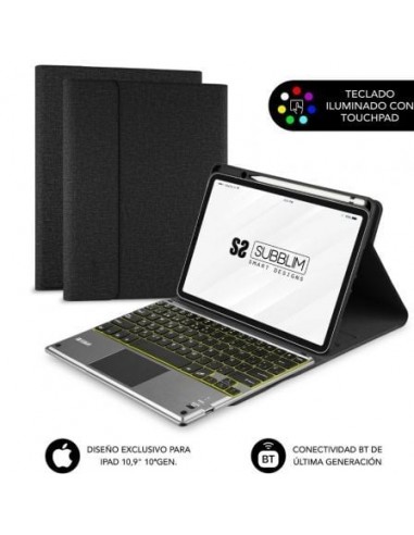 Funda con Teclado Subblim KeyTab Pro BT para Tablet iPad 10.9' 10a Gen/ Negra