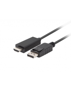 Lanberg CA-DPHD-11CC-0018-BK, DisplayPort, HDMI, 1,8 m, Negro