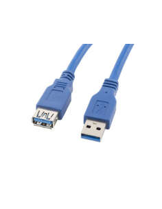 Lanberg CA-US3E-10CC-0030-B, 3 m, USB A, USB A, 600 Mbit/s, Azul