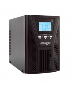 Gembird EG-UPSO-1000, Doble conversión (en línea), 1 kVA, 900 W, Onda sinusoidal pura, 220 V, 50/60 Hz