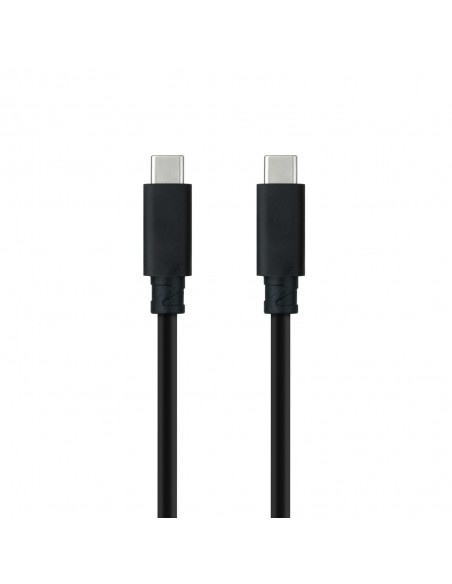 Nanocable Cable USB 3.1 Gen2 10Gbps 5A, 4K 60Hz, USB-C M-USB-C M, Negro, 0.5 m
