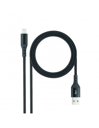 Nanocable Cable Lightning a USB 2.0, Lightning M -USB A M, Negro, 1 m