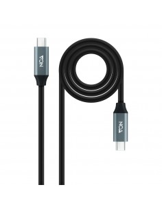Nanocable Cable USB 3.2 Gen2x2 20Gbps 5A 100W 4K 60Hz USB-C M-USB-C M, 1 m
