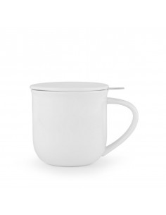 Taza te porcelana minima eva infuser mug 350ml pure white